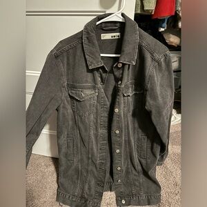 Top self brand. Long black jean jacket